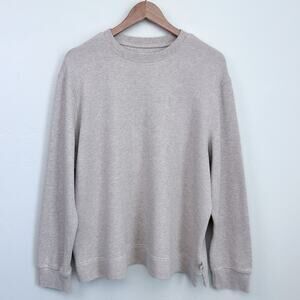 Pendleton Vintage Men's Crewneck 100% Cotton Beige Cream Long Sleeve Shirt XL